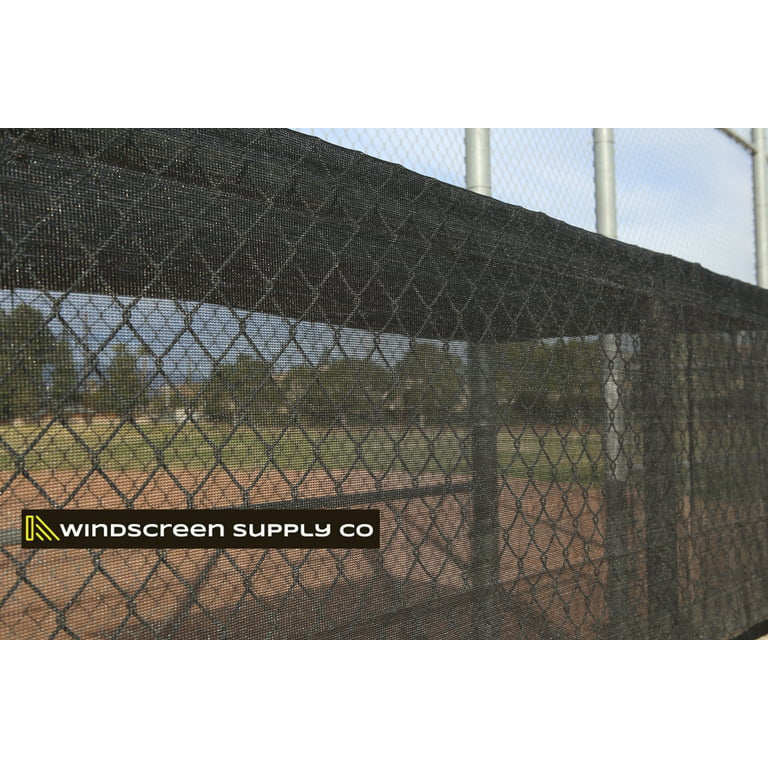 Windscreensupplyco Heavy Duty Black Knitted Mesh Tarp with Grommets 60-70% Shade 16 FT. X 24 FT.